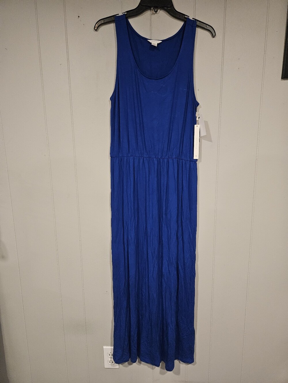 Caslon Nordstrom Sleeveless Jersey Maxi Dress Womens Medium Blue Lightweight NWT